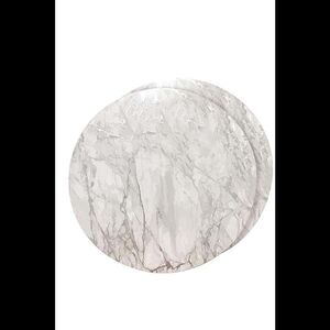 Dainty Home 15" Marble Cork Round Pl Silver -Set of 2